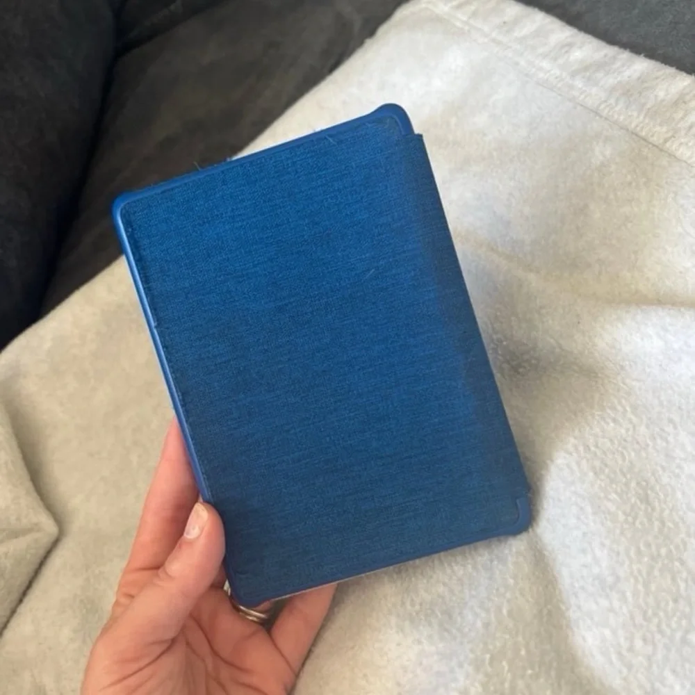 Kindle 6” Case Blue Fabric Magnetic Sleep Cover E-Reader Case
